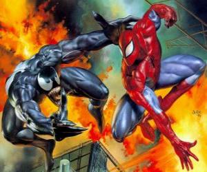 Puzzle Καταπολέμηση Spiderman ή Venom
